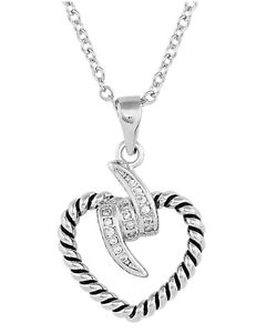 Montana Silversmiths Women's Silver Electric Love Heart Necklace Silver