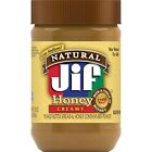 Jif Natural Creamy Peanut Butter Spread and Honey 16 Ounces Contains 80% Peanuts
