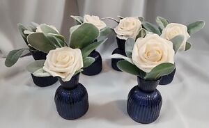 Lot Of 6 Wedding Shower Centerpieces Navy Green White See Pics Used Once