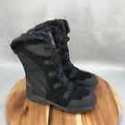 Columbia Ice Maiden II Snow Boots Womens Size 9.5 Wide Black Lace Up Mid Calf