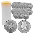 Roll of 25 - 2024 1 oz Canadian Silver Maple Leaf Coins BU .9999 Silver #A311