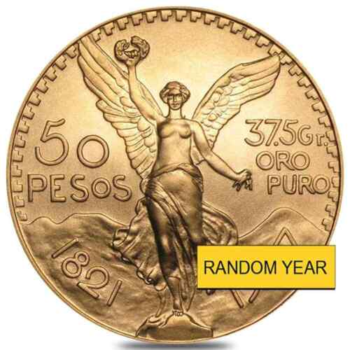 50 Pesos Mexican Gold Coin AU/BU (Random Year)