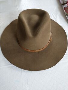 size 7 1/4 STETSON cowboy hat Brown VG-- American Buffalo Collection