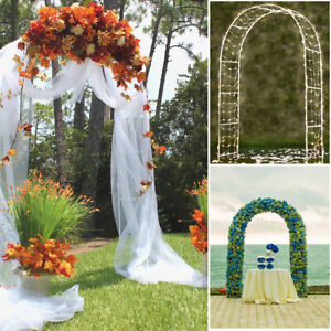 7.9FT Lightweight Metal Arch Wedding Garden Bridal Party Arbor Arches Prom Decor
