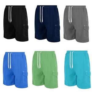 Men Swim Shorts 3 Pockets Swimming Trunks Cargo Beach Suit Board Wear New Colors