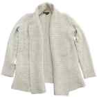 Vince Shawl Cable Knit Cardigan Wool Blend Pockets Cream Gray Women's - Small