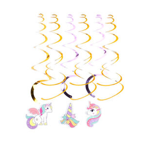 6 Pcs Unicorn Party Decorations Kids Supplies Ornament Balloons