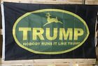Donald Trump Flag FREE SHIP John Deere Nobody Runs It Beer Farm USA Sign 3x5’