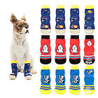 12pcs Anti-Slip Knit Dog Cat Socks Shoes with Strap Paw Protector for S/ML Pet