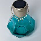 Allsop Solar Blue-Green Glass Tea Lantern
