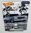 HOT WHEELS CAR CULTURE FAST & FURIOUS 1/4 MILE MUSCLE 1970 CHEVROLET CHEVELLE SS