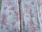 New ListingSet of 2 Pottery Barn Kids Isabelle Pink White Toile Lined Curtains 43