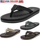 Men's Thong Flip Flops Sandals Farbic Comfort Beach Sandal Slippers US Size 7-15