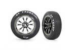 Traxxas Drag Slash Front Mounted Tires & Black Chrome Wheels 9474X