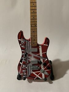 Van Halen Miniature 10” Guitar With Stand.  Extremely Rare!