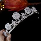 Flower Zircon Queen Crown Jewelry Hair Accessories Tiaras Bride Wedding Headband