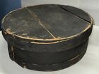 WOODEN PAINTED Black Distressed CHEESE BOX - 15”x5”