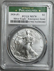 2020 (P) Silver Eagle PCGS MS70 - Struck at Philadelphia - ER Issue - A-297