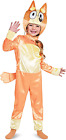 Bingo Costume for Kids, Official Bluey Character Outfit with Jumpsuit and Mask,