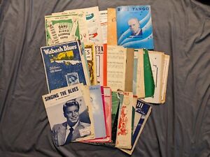 Vintage Sheet Music Lot 46 Pieces Christmas Blues Piano