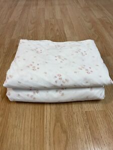 SIMPLY SHABBY CHIC FULL FITTED AND FLAT SHEETS PINK ROSEBUDS