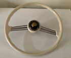 New ListingVINTAGE  PORSCHE,VW BANJO IVORY STEERING WHEEL WITH GOLDEN LADY HORN BUTTON