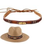 Cowboy Hat Band for Men Western Hat Bands for Adjustable Leather Hat Band