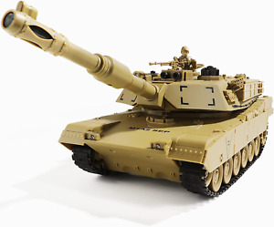Remote Control Tank US M1A2 Abrams Tank Toy RC Vehicle Rotating Turret And Sound
