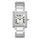 Cartier Tank Francaise Large 18kt White Gold with Blue Hands Automatic W50011S3