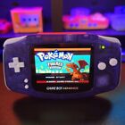 Grape Purple Game Boy Advance GBA Console with iPS Backlight Backlit LCD MOD