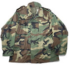 Vintage Army Alpha Industries Field Coat Cold Weather Camouflage Men MED REG USA
