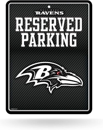 Baltimore Ravens Metal Parking Novelty Wall Sign 8.5 x 11 Inch Carbon Fiber...