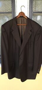 Brioni Mens Brown Herringbone 100% Cashmere Flannel 3 Roll 2 Jacket Size 50L