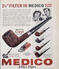 1962 Medico Filter Pipes Nicotine Tars Juices Flakes Trapped Inside Print Ad