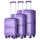 3PCS Travel Luggage Set Hardshell Trolley Suitcase Wheels TSA Lock 20/24/28