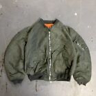 60s Military MA-1 Flight Jacket Alpha Incorporated Made In USA Reversible