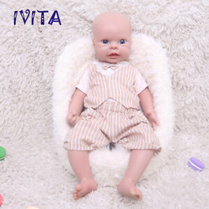IVITA 20'' Handmade FullBody Silicone Newborn Baby Boy Infant Silicone Doll