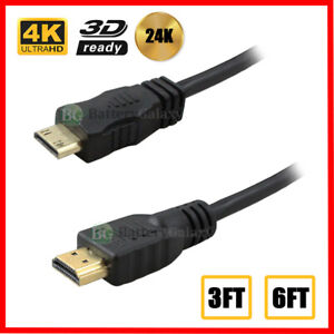 Ultra High Speed Mini HDMI to HDMI Cable 4K UHD HDMI Cord A to C for Cameras
