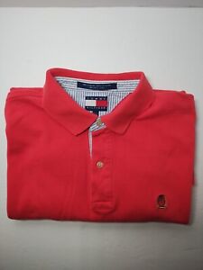 Vintage Tommy Hilfiger Short Sleeve Collared Polo Shirt Men's L Red