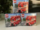 LEGO Creator 40220 Set of 3 Mini London Bus set - Brand New - factory Sealed