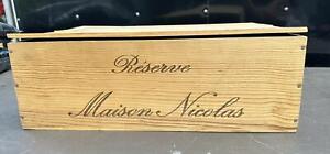 Vintage Reserve Maison Nicolas 1998 Merlot Wooden Wine Shipping Crate