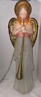 Choir Angel w/Horn Blow Mold TPI Vintage Christmas Nativity 34” Light Up Holiday