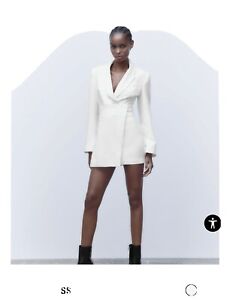 Zara Blazer Dress - Size Small White