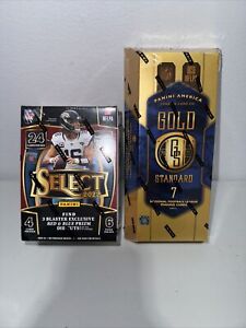 NFL 2021 PANINI GOLD STANDARD HOBBY BOX AND NFL 2022 SELECT BLASTER BOX CARD BOX