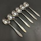 VINTAGE ELKINGTON OPHELIA CUTLERY SET OF 6 SILVER PLATE ROUND BOWL SOUP SPOONS