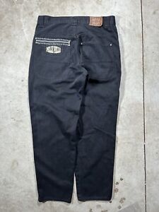 Vintage Y2K Pelle Pelle Loose Wide Leg Jeans Men's Size 36 Black Faded Denim