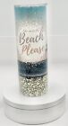 Take Me to the Beach Please 20oz Skinny Sublimation Tumbler Lid & Straw NEW