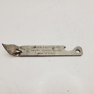 Vintage Canco Quick & Easy Opener Patent 1996550 Beer Can Bottle Opener USA