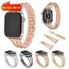 For Apple Watch Series 7 6 5 4 3 2 1 se Women's Bling Metal Strap iWatch Band