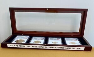 2022 American Gold Eagle 4-pc Year Set - NGC MS70 Early Releases Mike Castle